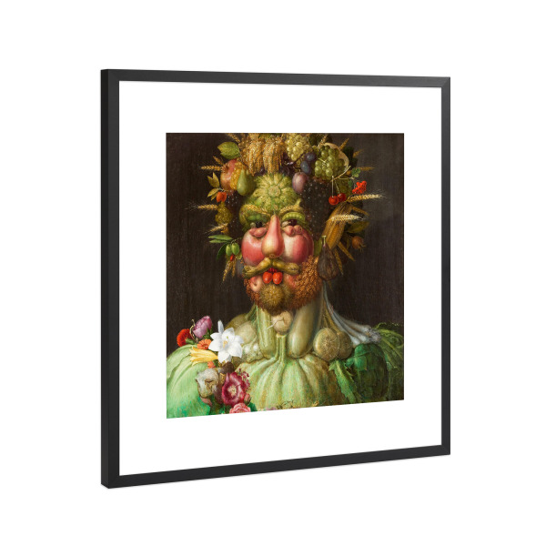 Poster mit Rahmen Schwarz (Metallic) "Vertumnus" artboxONE - Natur,Menschen,Männer,Lustig