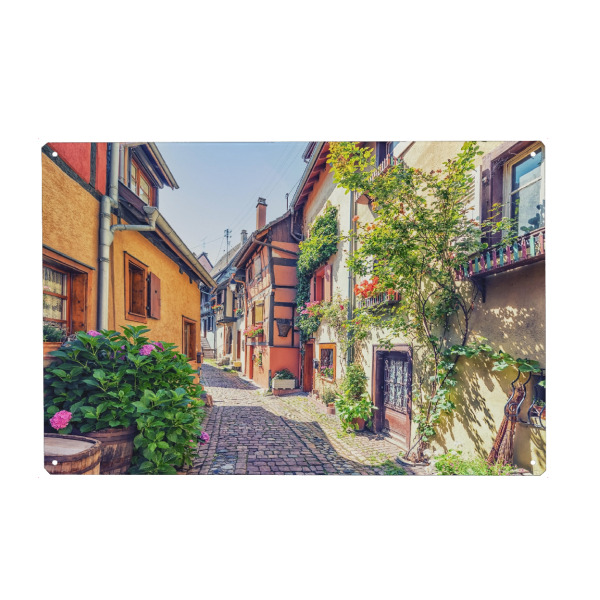 Metall Poster "Dorf im Elsass" artboxONE - Städte,Reise,Architektur,Reise / Länder,Städte / Weitere