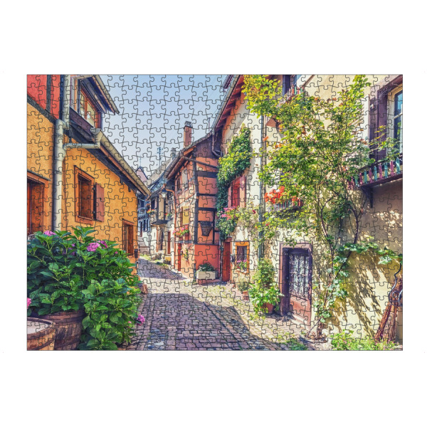 Puzzle Ravensburger "Dorf im Elsass" artboxONE - Städte,Reise,Architektur,Reise / Länder,Städte / Weitere