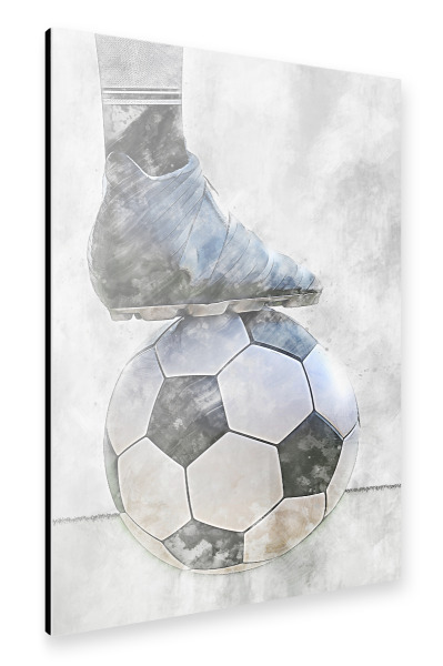 Alu-Dibond "Football 10 (matart)" 30x20 cm artboxONE