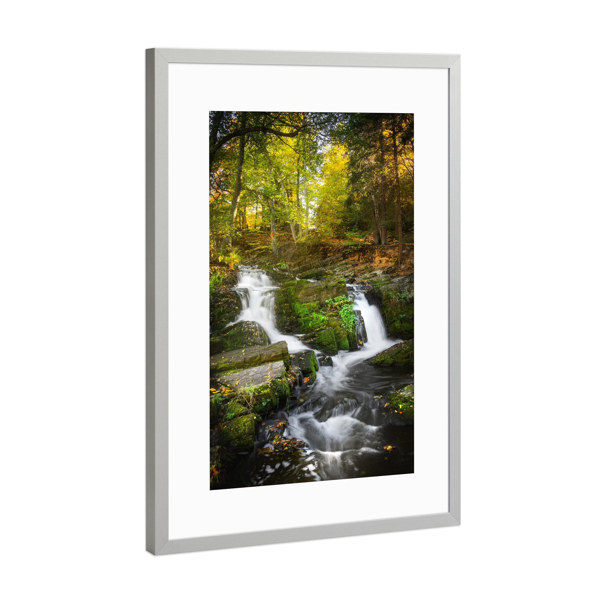 Poster mit Rahmen Silber "Der Selkewasserfall" artboxONE - Natur,Reise,Unterwasser