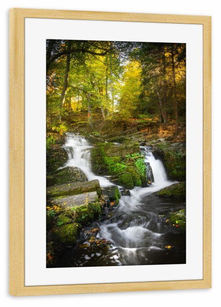 Poster mit Rahmen kiefer "Der Selkewasserfall" artboxONE - Natur,Reise,Unterwasser