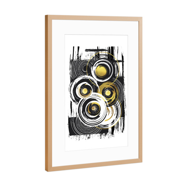 Poster mit Rahmen Kupfer "ABSTRAKTE KUNST Schwere Last" artboxONE - Abstrakt,Geometrie