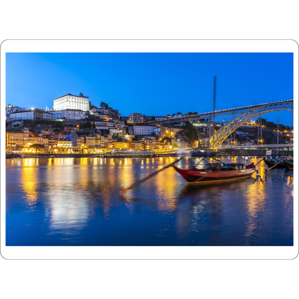 Tischset "Douro Ufer in Porto" artboxONE - Städte,Architektur - Porto,Portugal,Nacht,Bruecke,Stadtansicht,Architektur,Stadt - Bild porto