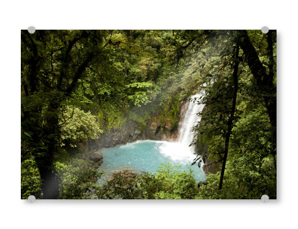 Acrylglasbild "Wasserfall in Costa Rica," artboxONE - Natur - Tenorio,Costa rica,Mittelamerika,Wasserfall,Urwald,Natur