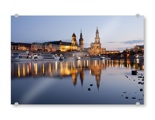 Acrylglasbild "Dresden bei Nacht" artboxONE - Architektur,Städte / Dresden