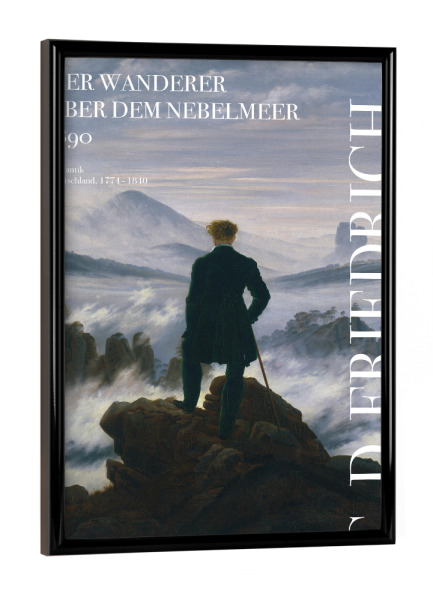 Poster mit schwarzem Rahmen "C.D. Friedrich - Der Wanderer" artboxONE - Natur,Reise,Menschen,Männer
