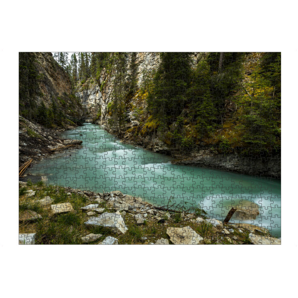 artboxONE Puzzle "Johnston Canyon" artboxONE - Natur,Reise - Kanada,Alberta,Banff,Johnston canyon,Rocky mountains,Fluss,Wasserfall,Canyon,Schlucht