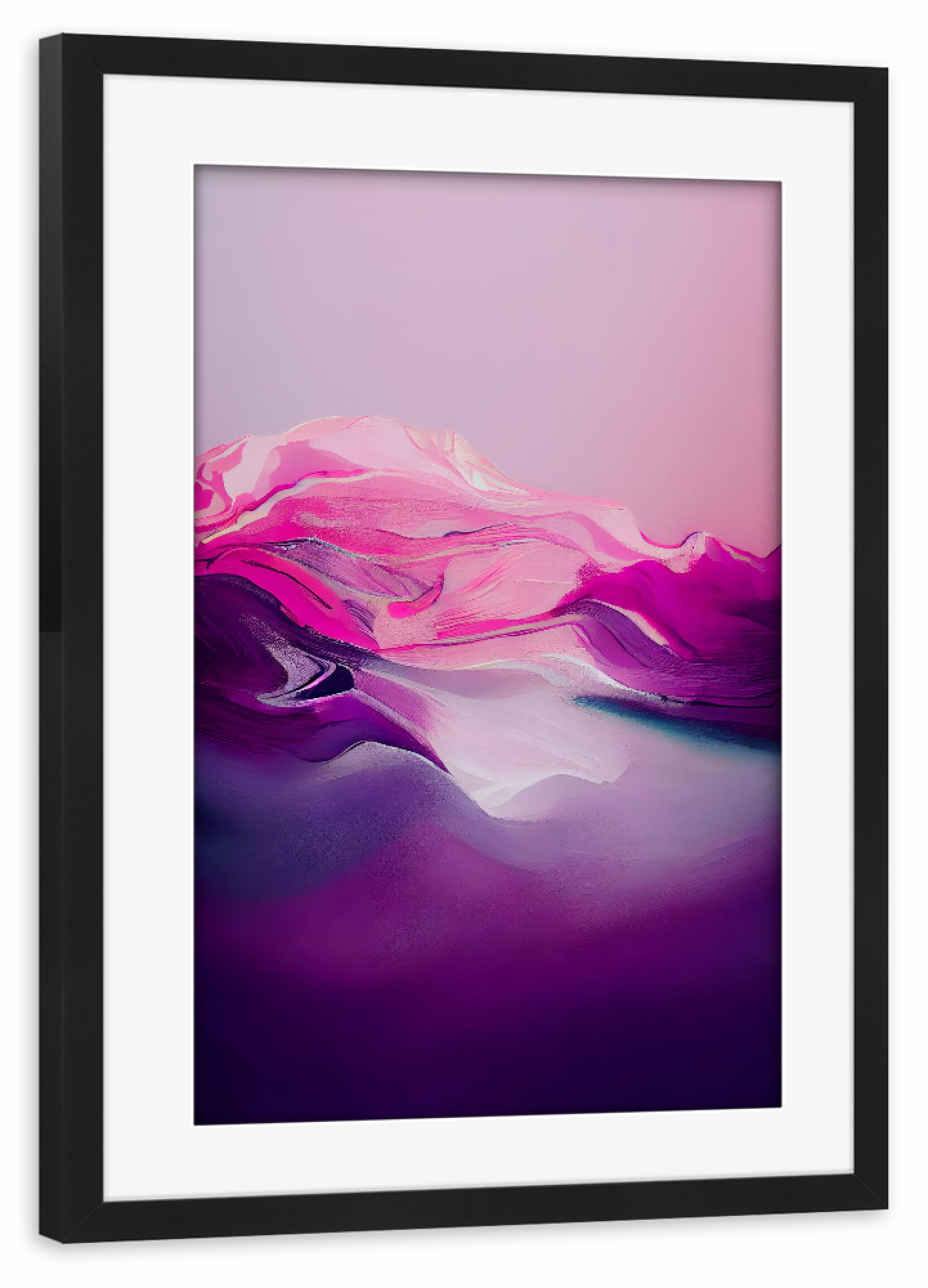 Poster mit Rahmen schwarz "Pink And Purple Wave" artboxONE - Abstrakt,Galaxy
