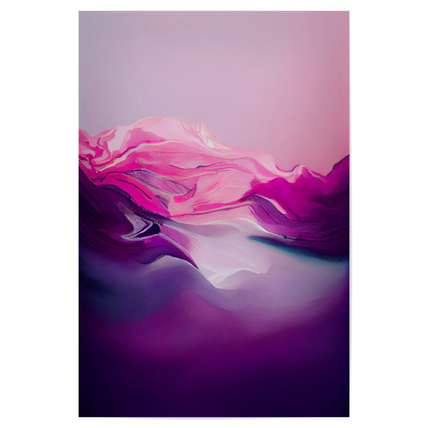Poster "Pink And Purple Wave" artboxONE - Abstrakt,Galaxy - Abstrakt,Malerei,Grob,Pinsel,Pinselstrich,Pink,Lila,Neon,Farbenfroh,Welle,Wave,Treechild