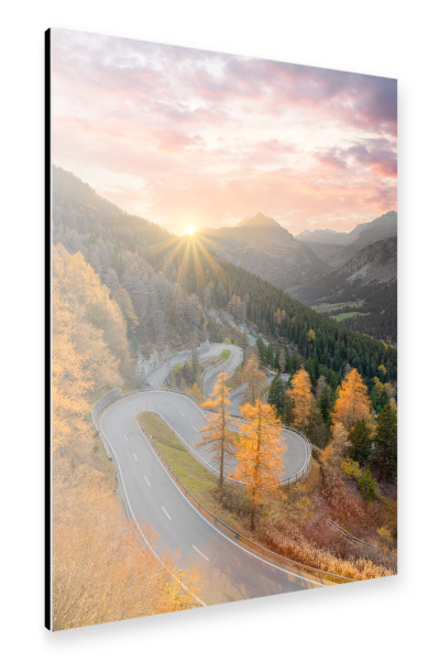 Alu-Dibond "Malojapass Schweiz" 30x20 cm artboxONE