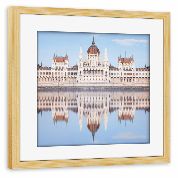 Poster mit Rahmen kiefer "Parlamentsgebäude Budapest" artboxONE - Städte,Reise,Architektur,Reise / Länder,Städte / Budapest