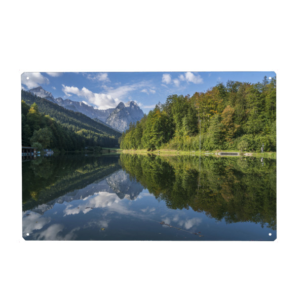Holzbild "Rießersee" artboxONE - Natur,Reise - Rießersee,Rießer see,Garmisch-partenkirchen,Oberbayern,Bayern,See,Bergsee,Alpen
