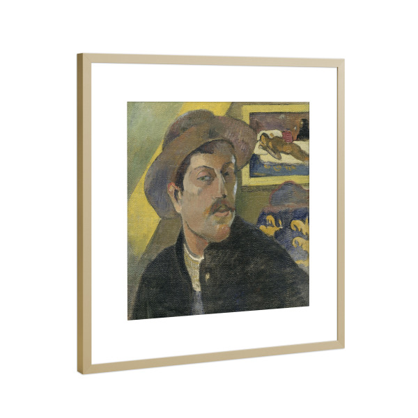 Poster mit Rahmen Gold "Selbstportrait" artboxONE - Menschen,Männer