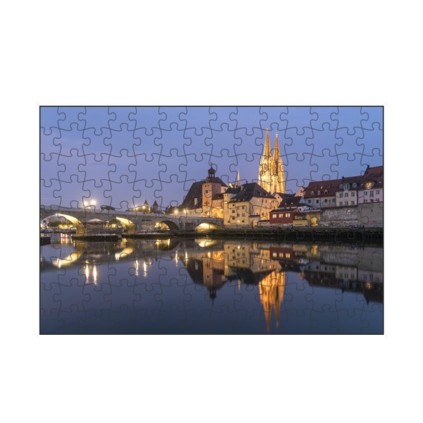 artboxONE Puzzle "Regensburg" artboxONE - Städte - Regensburg,Bayern,Deutschland,Stadtansicht,Donau,Nacht - Bild regensburg