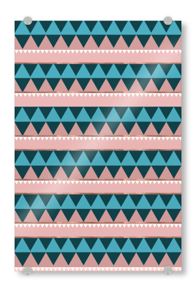 Acrylglasbild "Dreiecke mit Rose Gold" artboxONE - Abstrakt,Geometrie