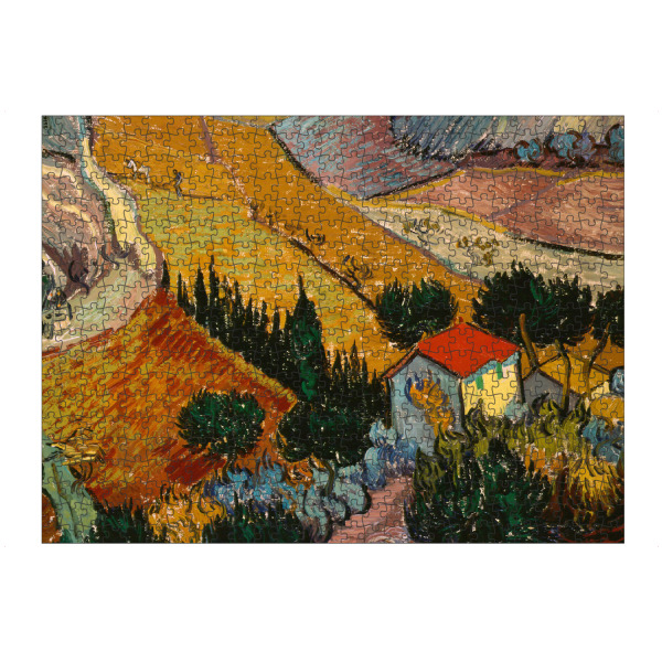 Puzzle Ravensburger "Landschaft mit Haus und Pflüger" artboxONE - Natur,Reise