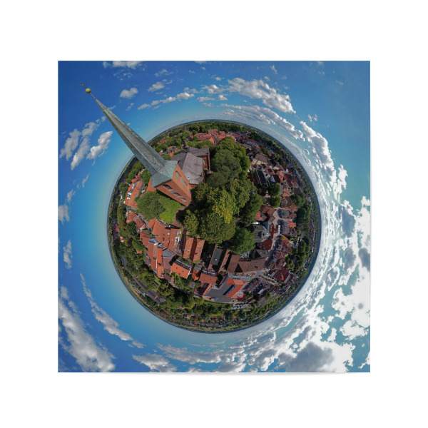 Poster 20x20 cm "St.-Magnus-Kirche (SW-Seite) Esens" artboxONE - Städte,Reise,Architektur,Reise / Strand und Meer,Städte / Weitere