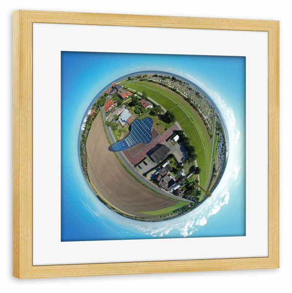 Poster mit Rahmen kiefer "Kirche St. Marien - Schillig" artboxONE - Städte,Natur,Reise,Architektur,Reise / Strand und Meer