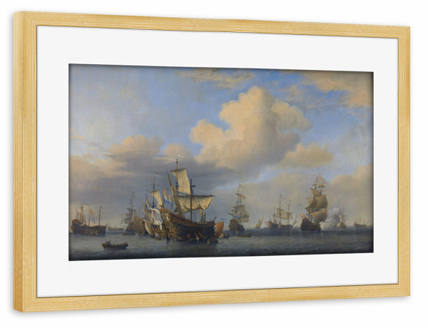 Poster mit Rahmen kiefer "Gefangene englische Schiffe" artboxONE - Reise,Reise / Länder