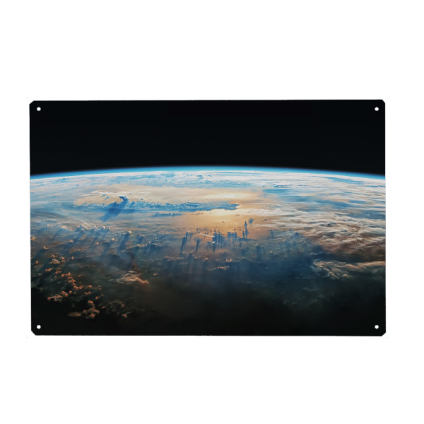 Metall Poster "Orbit" artboxONE - Natur,Reise,Fiktion,Galaxy