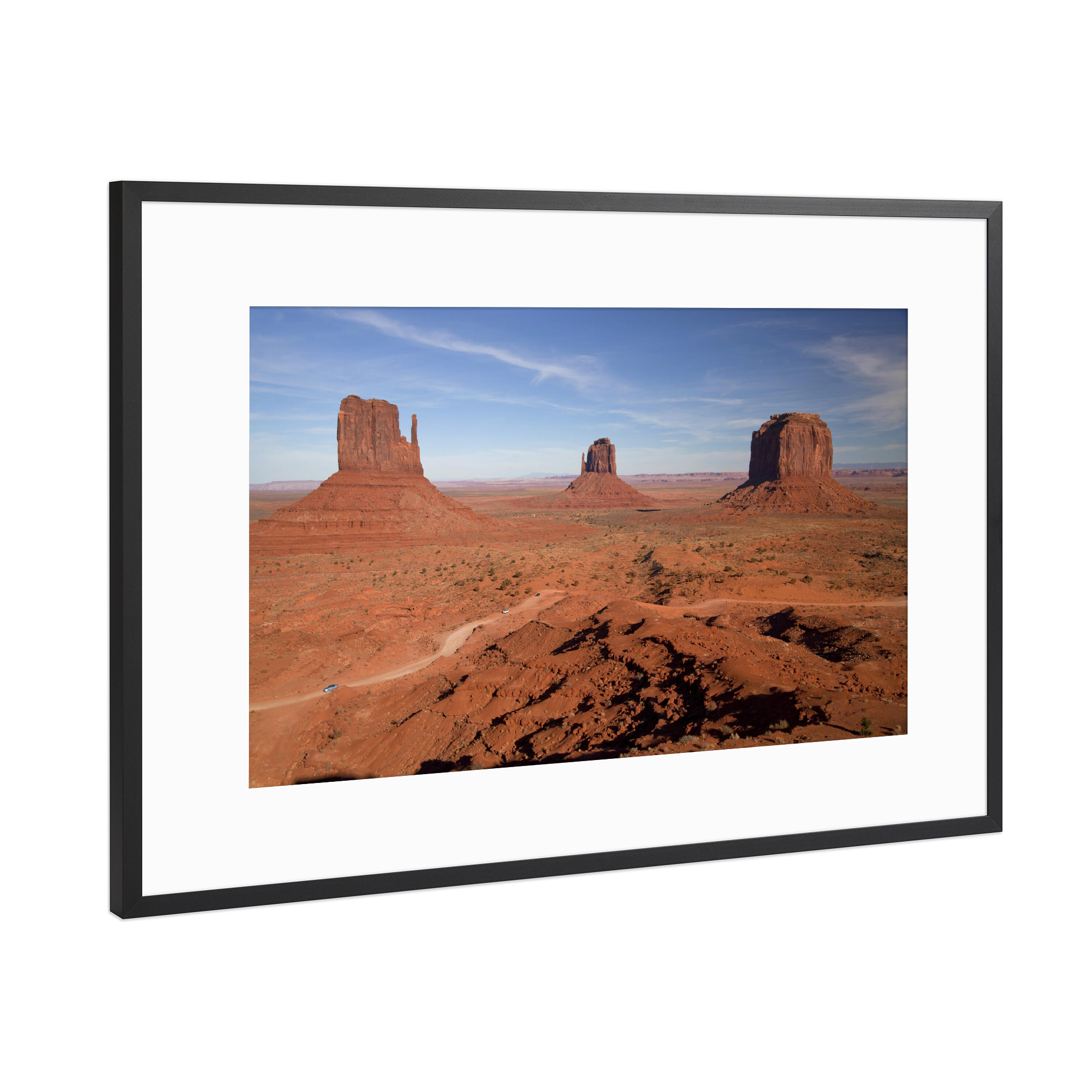 Poster mit Rahmen Schwarz (Metallic) "Monument Valley USA" artboxONE - Natur,Reise