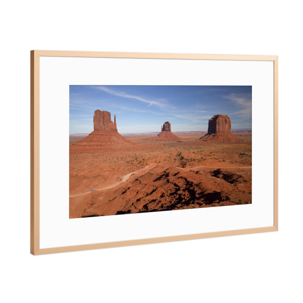 Poster mit Rahmen Kupfer "Monument Valley USA" artboxONE - Natur,Reise