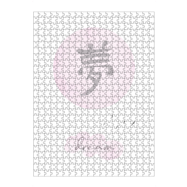 artboxONE Puzzle "Pink Dream - Japandi Style" artboxONE - Typografie,Abstrakt