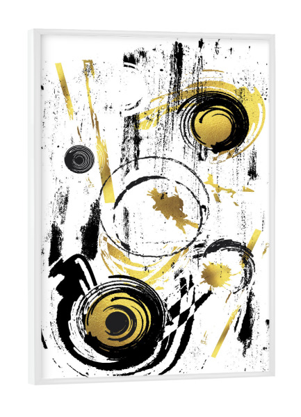 Poster mit weißem Rahmen "ABSTRAKTE KUNST Dynamisches Spiel" artboxONE - Abstrakt,Geometrie