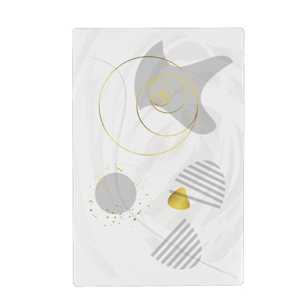 Metall Poster "Mid-Century Vintage - Schweben" artboxONE - Abstrakt,Geometrie