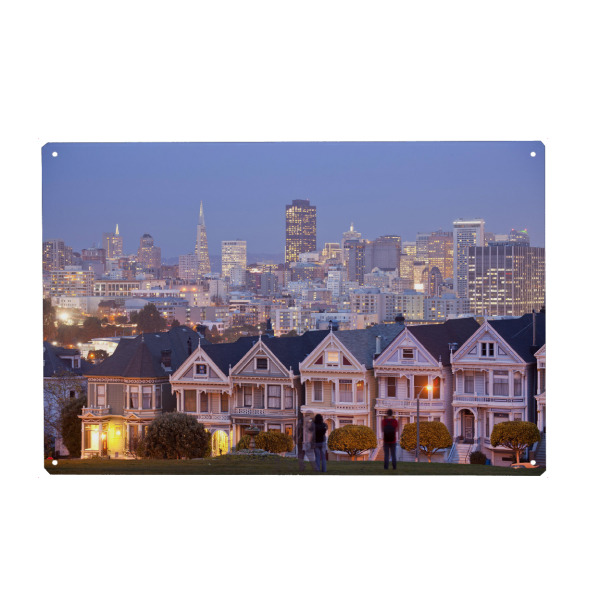 Holzbild "San Francisco Alamo Square" artboxONE - Architektur,Städte / San Francisco