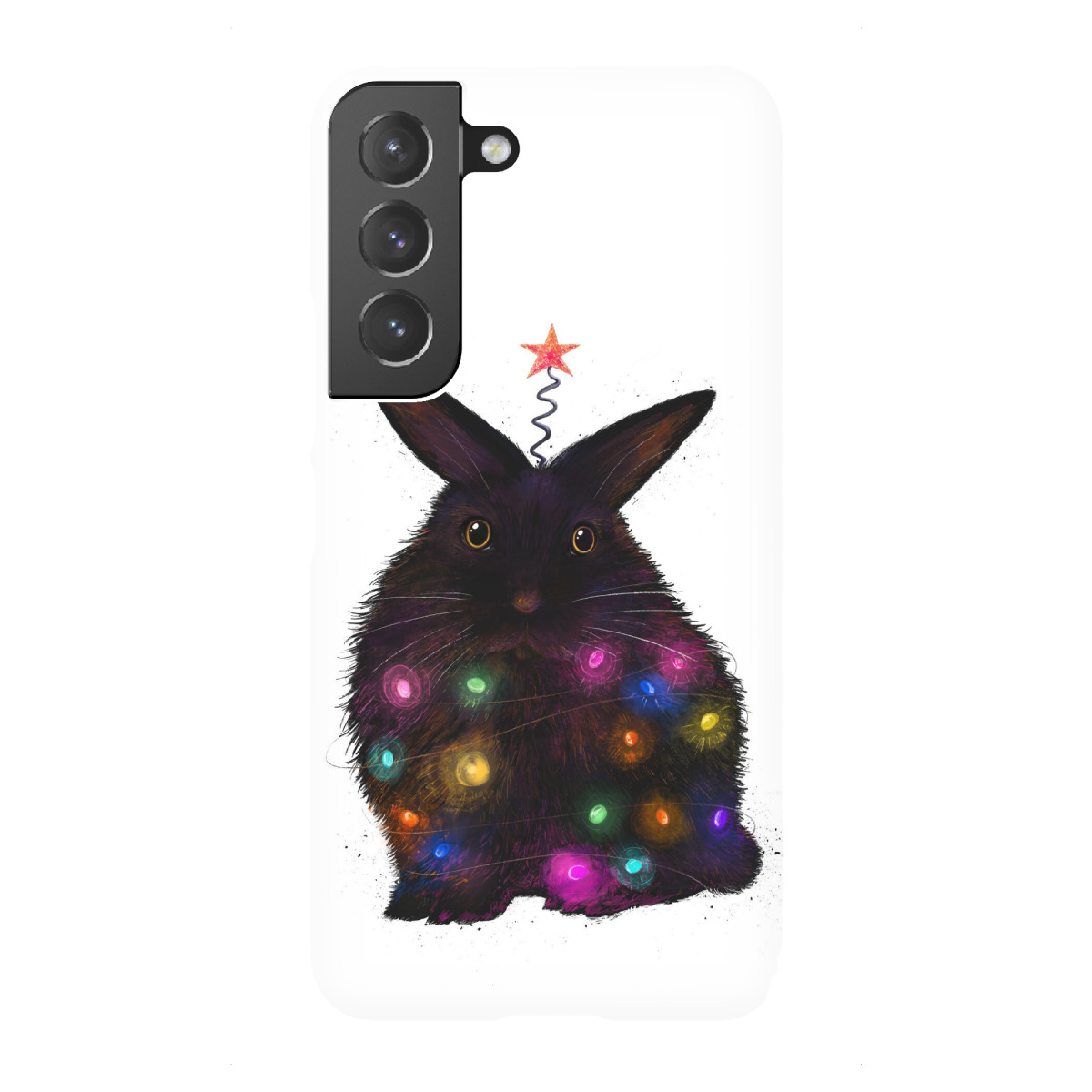 Samsung Galaxy "Schwarzes Weihnachtskaninchen" Premium-Case Handyhülle artboxONE