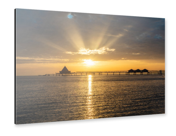 Alu-Dibond "Heringsdorf im Sonnenaufgang" 30x20 cm artboxONE