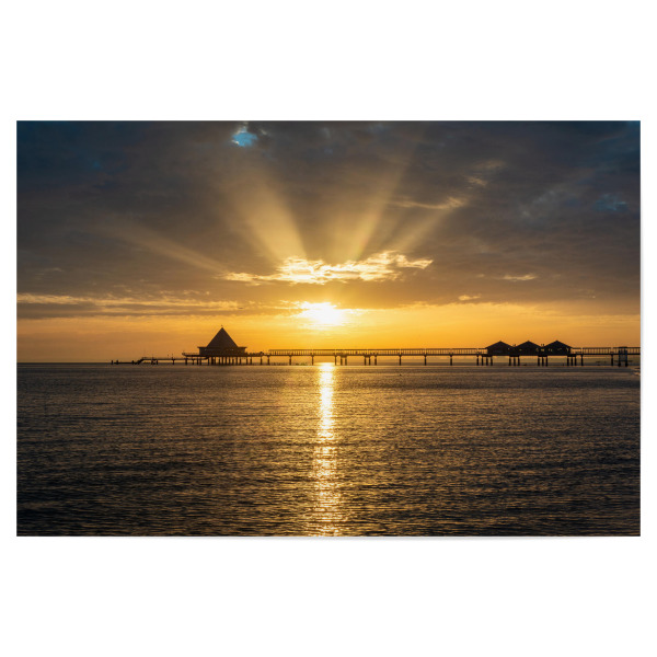 Poster "Heringsdorf im Sonnenaufgang" artboxONE - Natur,Reise,Reise / Strand und Meer - Ostsee,Meer,Küste,Mecklenburg-vorpommern,Deutschland