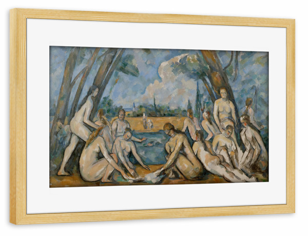 Poster mit Rahmen kiefer "Die großen Badegäste" artboxONE - Reise,Menschen,Reise / Strand und Meer