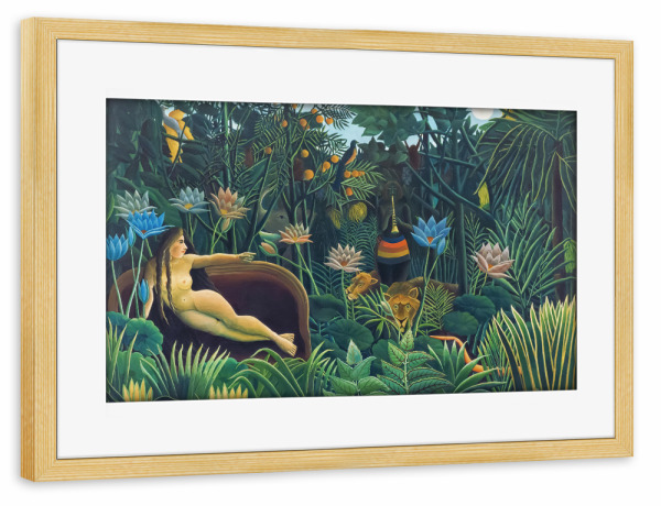 Poster mit Rahmen kiefer "Der Traum - Rousseau" artboxONE - Natur,Reise,Floral,Tiere,Reise / Länder