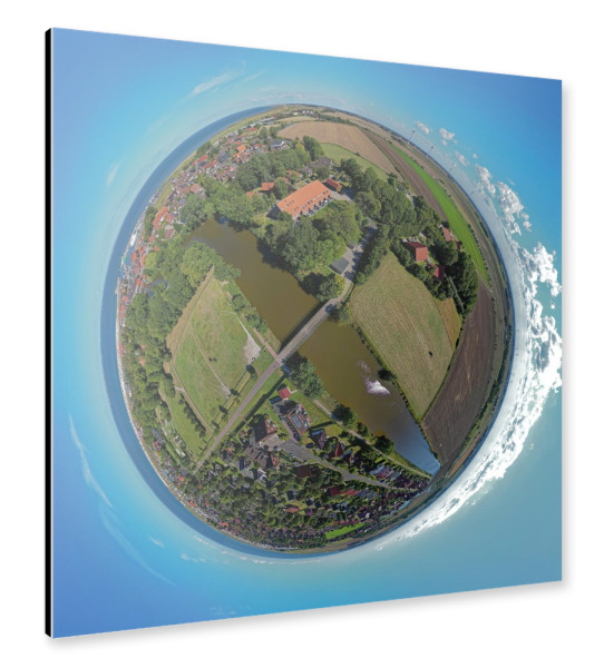 Alu-Dibond "Neuharlingersiel Sieltief-Brücke" 30x30 cm artboxONE