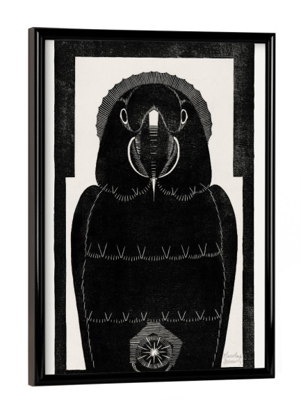 Poster mit schwarzem Rahmen "Samuel de Mesquita - Ara" artboxONE - Tiere,Schwarzweiß