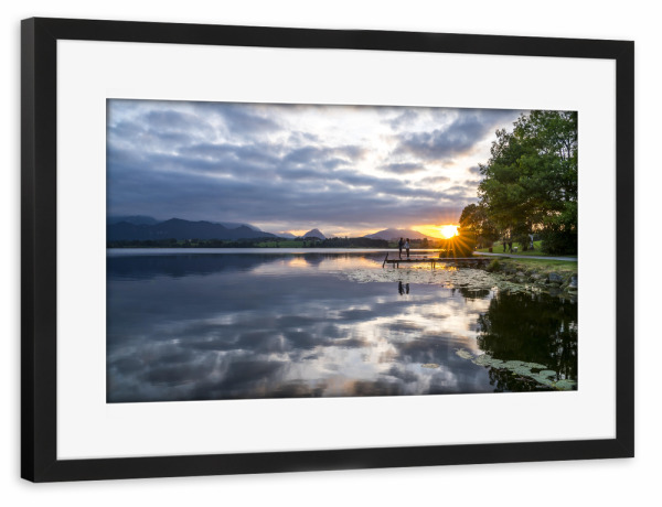 Poster mit Rahmen schwarz "Sonnenuntergang am Hopfensee" artboxONE - Natur,Reise