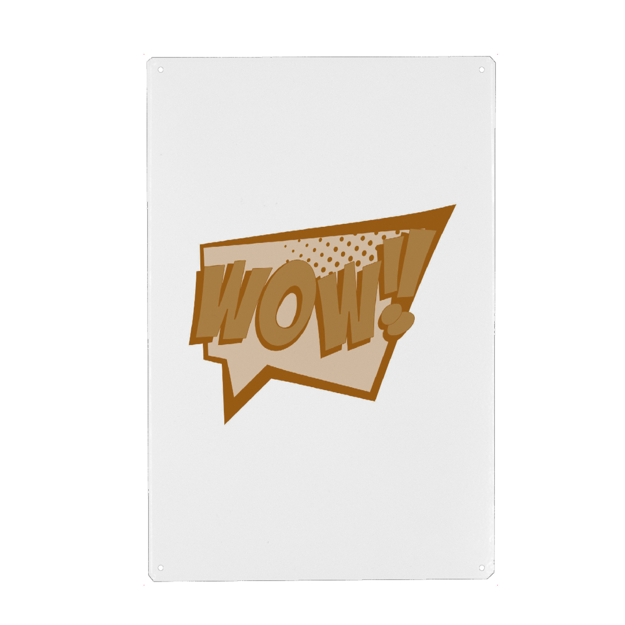Metall Poster "WOW bubble - beige" artboxONE - Abstrakt - Popp,Poppart,Art,Abstract,Beige,Brown,Braun,Illustration - Blechschild