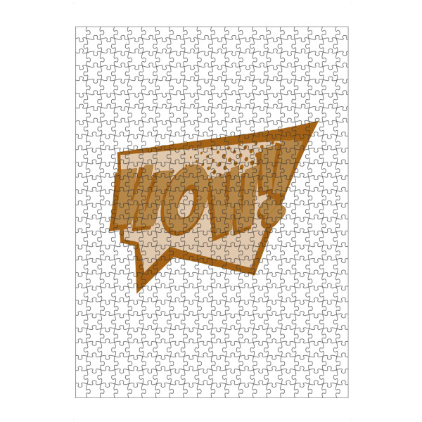 artboxONE Puzzle "WOW bubble - beige" artboxONE - Abstrakt - Popp,Poppart,Art,Abstract,Beige,Brown,Braun,Illustration - Bild popp