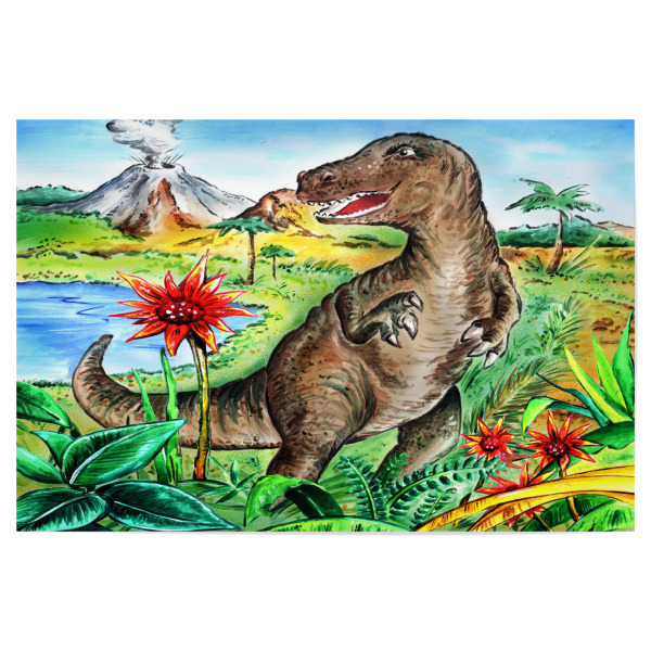 Poster 30x20 cm "Dinosaurier Tyrannosaurus Rex" artboxONE - Natur,Für Kinder,Tiere - Dinosaurier,T-rex,Vulkan,Dino,Urzeit,Tyrannosaurus rex