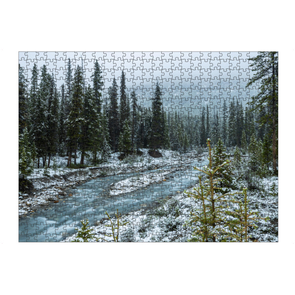 Puzzle Ravensburger "Rocky Mountains Winter" artboxONE - Natur,Reise