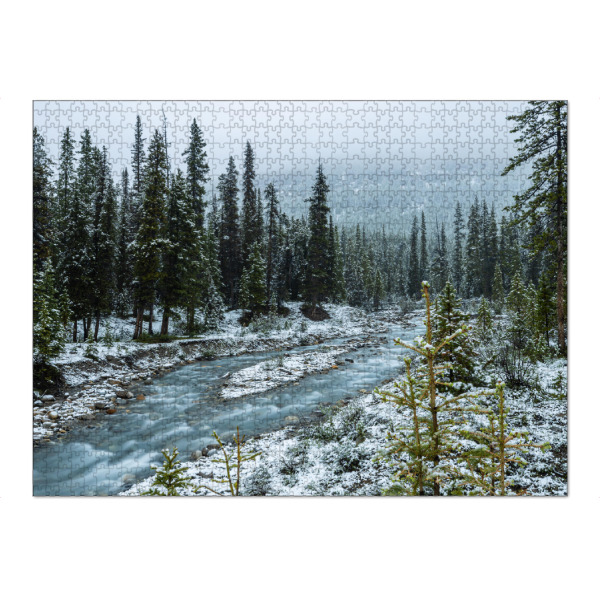 Puzzle Ravensburger "Rocky Mountains Winter" artboxONE - Natur,Reise