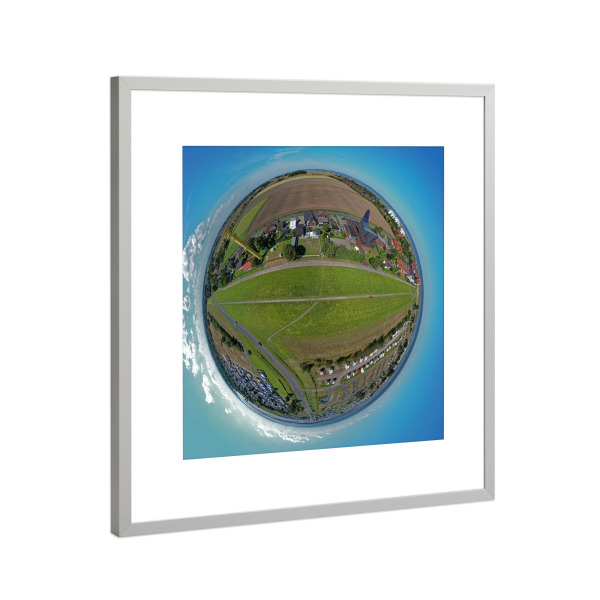 Poster mit Rahmen Silber "Deich St. Marien - Schillig" artboxONE - Städte,Natur,Reise,Architektur,Reise / Strand und Meer