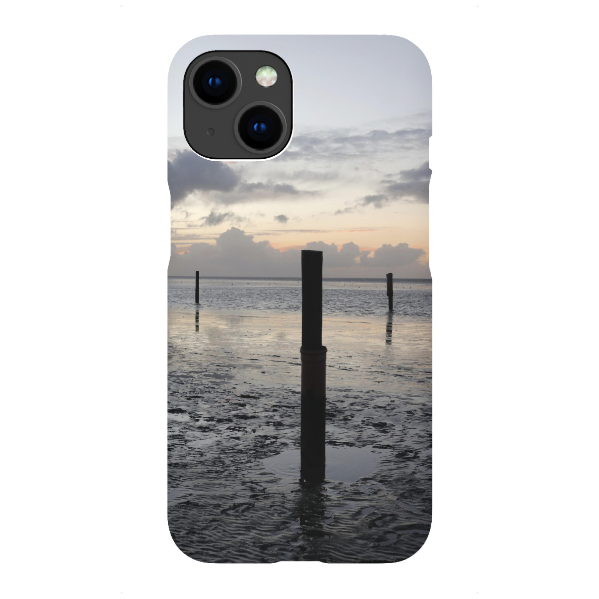 "Ebbe & Flut mit Wellenbrechern"für iPhone - Premium-Case Handyhülle artboxONE