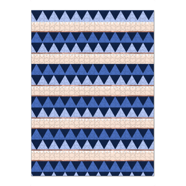 Puzzle Ravensburger "Scandinavian Pattern in Blue" artboxONE - Abstrakt