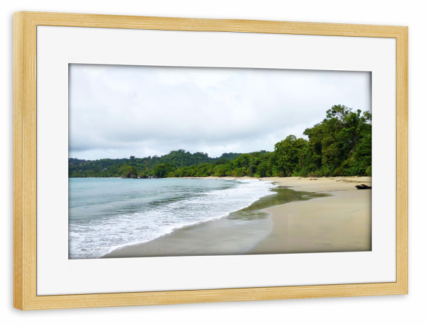Poster mit Rahmen kiefer "Ein Pazifikstrand in Costa Rica" artboxONE - Natur,Reise,Reise / Strand und Meer,Reise / Länder