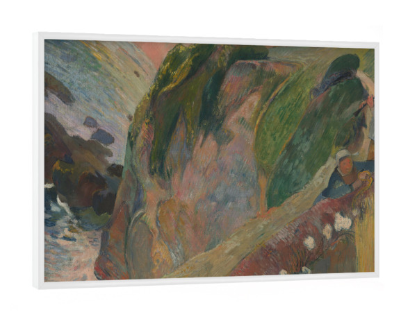 Poster mit weißem Rahmen "The Flageolet Player On The Cliff" artboxONE - Reise,Reise / Strand und Meer,Reise / Länder,Für Mama,Für Papa