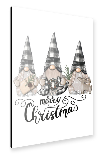 Alu-Dibond "Karierte Zwerge" 30x20 cm artboxONE